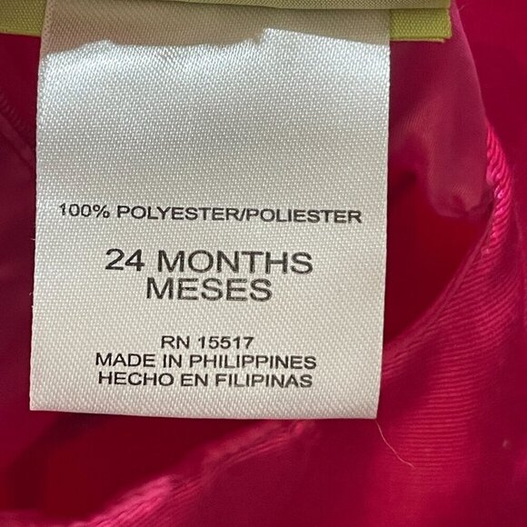 Penelope Mack Baby Girl Dress Pink Jacquard Dot Sleeveless 24 Months - Picture 5 of 6